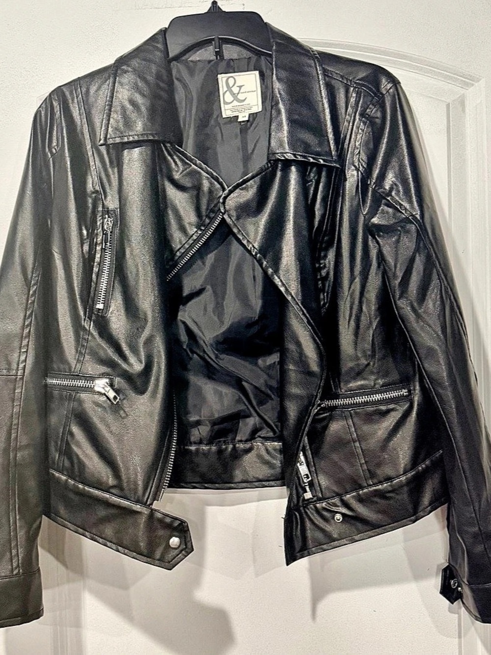 Ampersand Ave Black Moto Jacket Like New